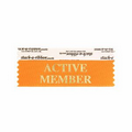 Active Member Award Ribbon with Gold Foil Stock Imprint (4"x1 5/8")